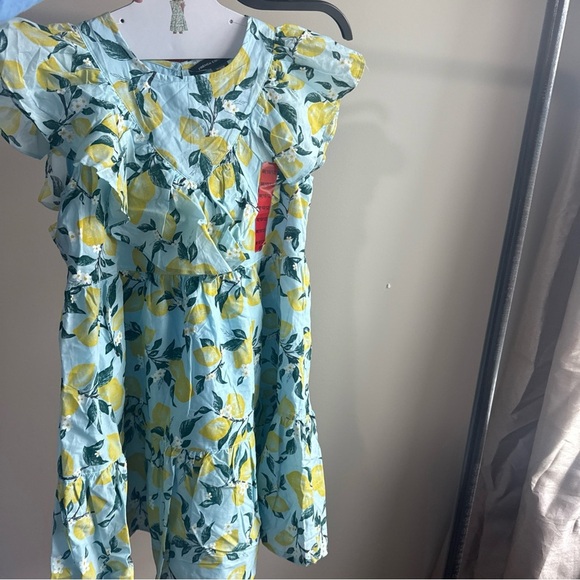French Connection Youth Dress Light Blue color with lemons (Size M 10/12) - Picture 1 of 5